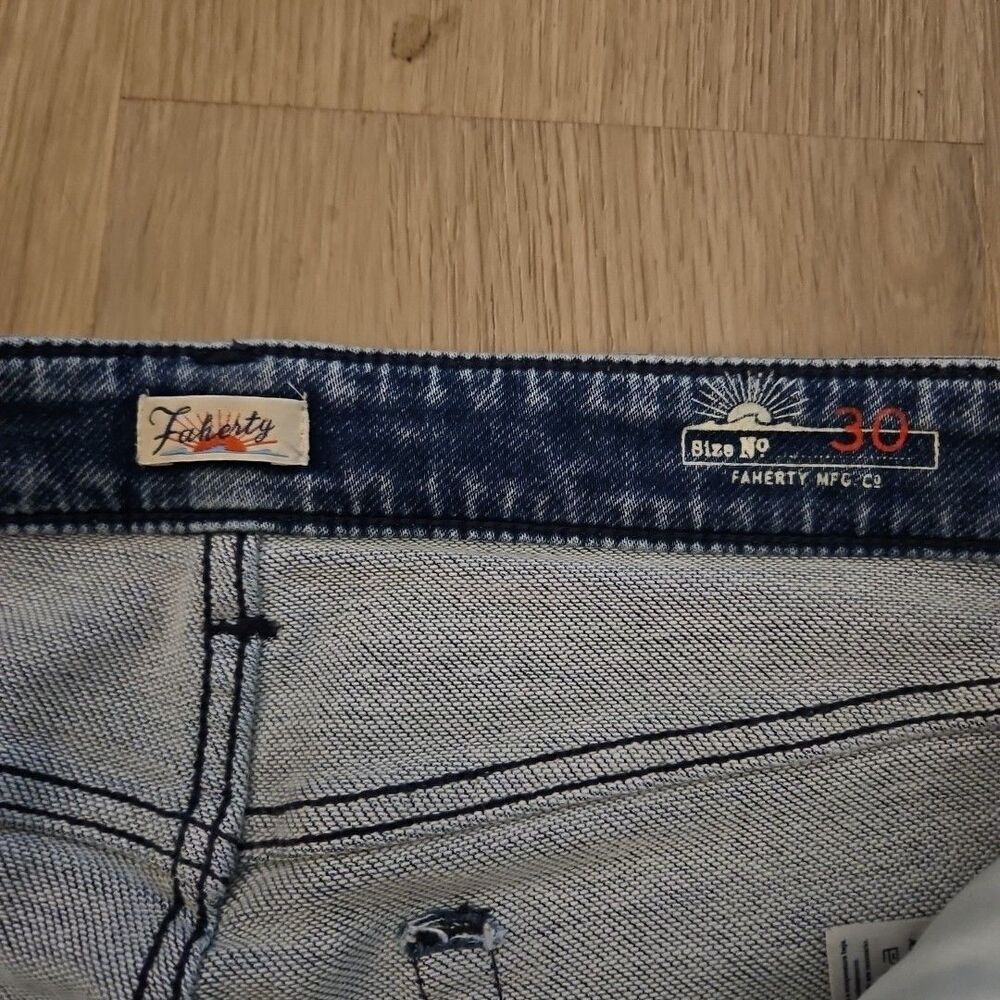 Faherty Women's Stretch Terry 5 Pocket Pant Denim‎ Jean - Picture 4 of 9